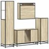 vidaXL 4&nbsp;Piece Bathroom Furniture Set&nbsp;Sonoma Oak Engineered Wood