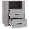 vidaXL Bedside Cabinet Grey Sonoma 50x36x60 cm Engineered Wood
