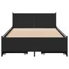 vidaXL Bed Frame with Drawers without Mattress Black 90x200 cm