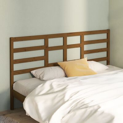vidaXL Bed Headboard Honey Brown 206x4x104 cm Solid Wood Pine