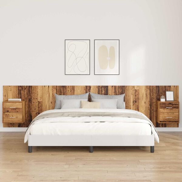 vidaXL Headboard with Cabinet 3 pcs Old Wood Engineered Wood