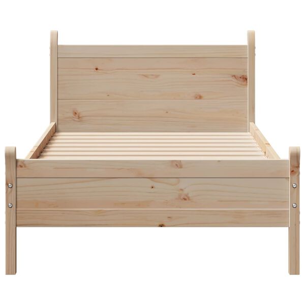 vidaXL Bed Frame without Mattress 90x190 cm Single Solid Wood Pine