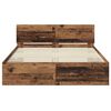 vidaXL Bed Frame with Headboard Old Wood 135 x 190 cm Engineered Wood