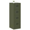 vidaXL File Cabinet with Drawer 2 pcs Olive Green 44 x 50 x 139 cm
