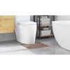 vidaXL Anti-slip Bath Mat with Toilet Cut Brown 50 x 50 cm PP