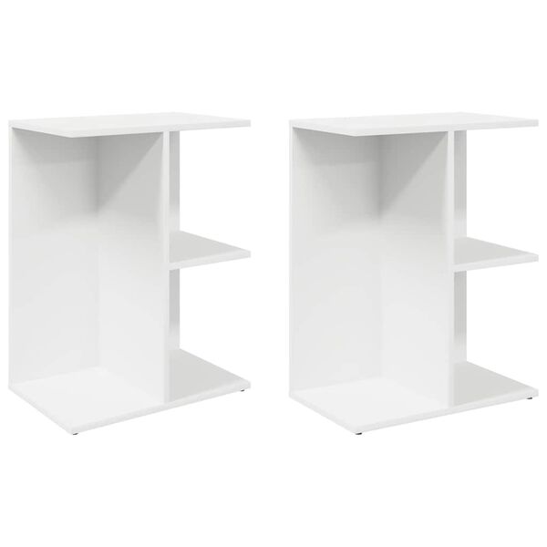 vidaXL Bedside Tables 2 pcs White 46.5x29x61 cm Engineered Wood