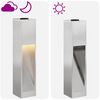 vidaXL Solar Led Pathway Light 2 pcs Silver Stainless Steel