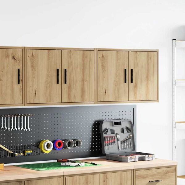 vidaXL Garage Wall Cabinets 2 pcs Artisan Oak Engineered Wood
