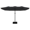 vidaXL Double-Head Garden Parasol Black 449x265 cm