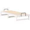 vidaXL Bed Frame White 90 x 210 cm Solid Pine Wood