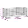 vidaXL Dog Playpen 8 Panels Black Galvanised Steel
