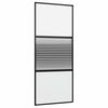 vidaXL Sliding Door Black 90 x 205 cm Tempered glass and Aluminium