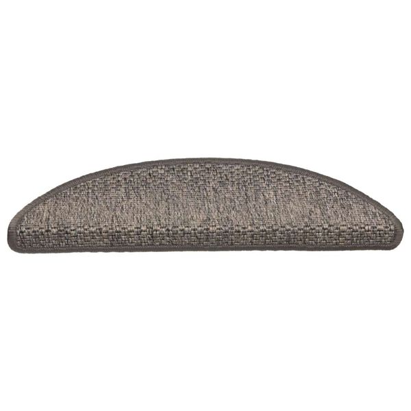 vidaXL Stair Mats Self-adhesive Sisal-Look 15 pcs 56x17x3 cm Brown Beige