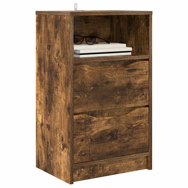 vidaXL Bedside Table Smoked Oak 40 x 30 x 467 cm Engineered Wood