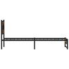 vidaXL Metal Bed Frame without Mattress Smoked Oak 107x203 cm