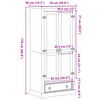 vidaXL Wardrobe Corona 76x50x170 cm Solid Wood Pine