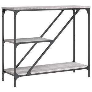 vidaXL Console Table Grey Sonoma 88,5x30x75 cm Engineered Wood