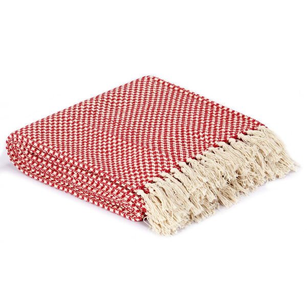 vidaXL Throw Cotton 125x150 cm Red