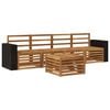 vidaXL Outdoor Sofa Set 5 pcs Natural Solid Acacia Wood