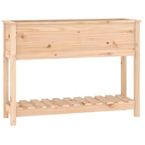 vidaXL Planter with Shelf 111,5x34,5x81 cm Solid Wood Pine