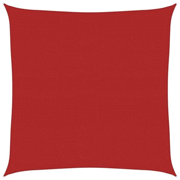 vidaXL Sunshade Sail 160 g/m² Red 7x7 m HDPE