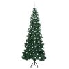 vidaXL Corner Artificial Christmas Tree Green 240 cm PVC and Metal