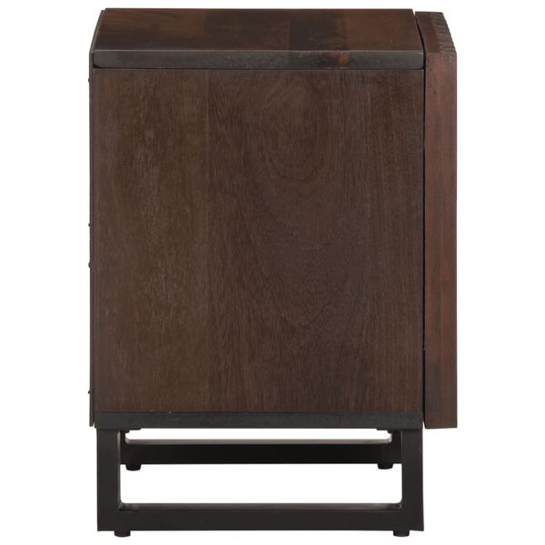 vidaXL Bedside Cabinet 40x34x46 cm Solid Wood Mango