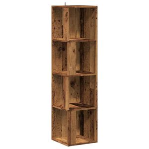 vidaXL Corner Cabinet Old Wood 33x33x132 cm Engineered Wood
