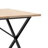 vidaXL Dining Table X-Frame 200x100x75.5 cm Solid Wood Pine and Steel