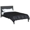 vidaXL Full Year Duvet Black 220 x 140 cm Satin and Microfiber