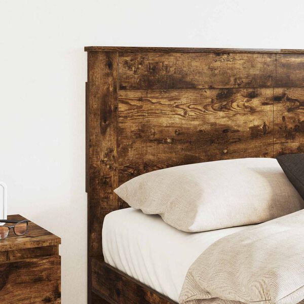 vidaXL Headboard with Headboard Smoked Oak 120 cm Engineered Wood