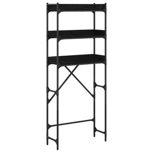 vidaXL Washing Machine Shelf with Shelf Black 0ak 67 x 25 x 163 cm