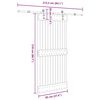 vidaXL Sliding Door with Hardware Set 95x210 cm Solid Wood Pine