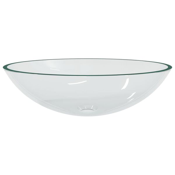 vidaXL Basin Glass 50x37x14 cm Transparent