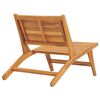 vidaXL Garden Chair with Footrest Solid Teak Wood