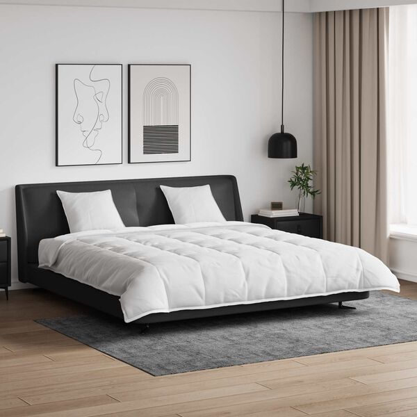 vidaXL Duvet Set with Pillow 3 pcs White Microfiber and Cotton