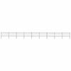 vidaXL Garden Fence with Hoop Top Steel 1506x100 cm Black