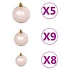 vidaXL Nordmann Fir Artificial Christmas Tree LED&Ball Set Green 150cm