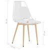 vidaXL Dining Chairs 2 pcs Transparent PET