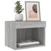 vidaXL Bedside Cabinets with LED Lights Wall-mounted 2 pcs Grey Sonoma