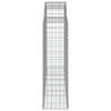 vidaXL Arched Gabion Baskets 5 pcs 200x50x140/160 cm Galvanised Iron