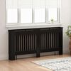 vidaXL Radiator Cover Black Oak 172 x 19 x 81.5 cm Engineered Wood