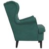 vidaXL Armchair Dark Green Velvet