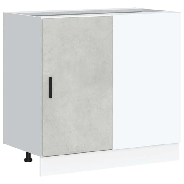 vidaXL Kitchen Base Cabinet Lyon Concrete Grey Engineered Wood