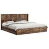 vidaXL Bed Frame with Storage and Headboard Smoked Oak 180 x 200 cm