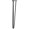 vidaXL hairpin legs for console tables for Console Table 4 pcs Black 72 cm Solid Steel