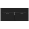 vidaXL Bathroom Furniture Set Black Engineered Wood