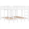 vidaXL Triple Bunk Bed Frame White 200x200/80x200 cm Solid Wood Pine