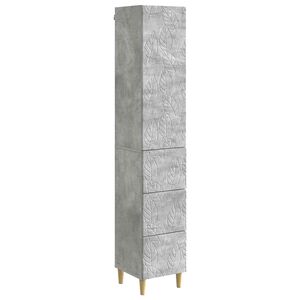 vidaXL Cabinet Set 2 pcs Concrete Grey 33 x 34.5 x 90 cm