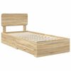 vidaXL Bed Frame with Headboard Sonoma Oak 90 x 190 cm Engineered Wood